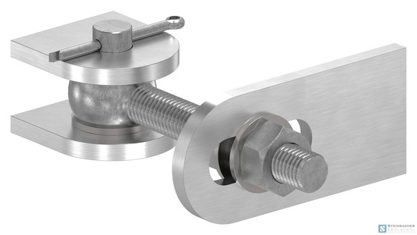 Edelstahl Torband 180° Verstellbar, Gewinde M20, V2A | Steinbacher©-image