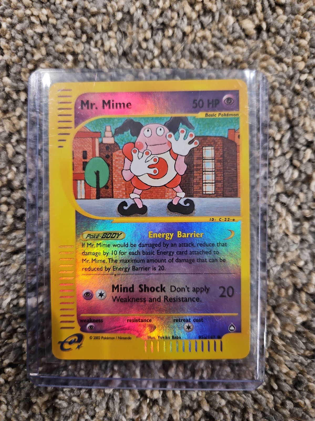Pokemon TCG Mr. Mime 95a/147 Aquapolis Reverse Holo LP+