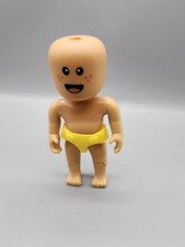 WowWee Baby Action Figure Yellow Diaper Big Head Beige Plastic Toy Loose 2021
