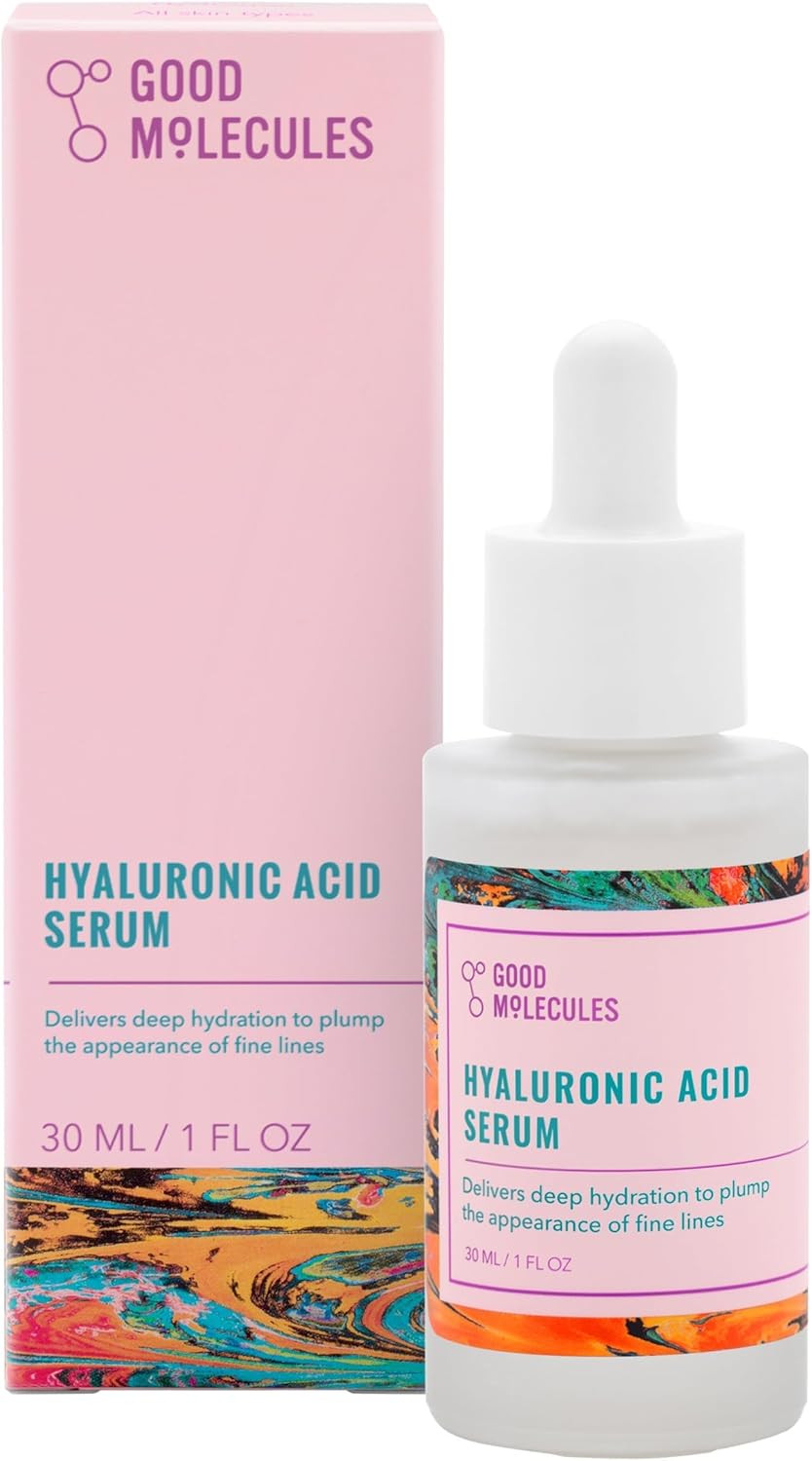 Good Molecules Hyaluronic Acid Serum 1% HA Hydrating Plumping Water-Based Face C