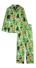 MINECRAFT Sz 4/5 Boys Fleece Flannel Winter Pajamas Coat Pjs NEW XS 4/5