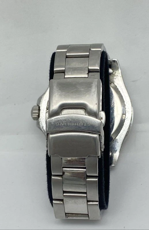 Reloj Pulsera Hombre Stuhrling 42mm 100m WR Krysterna Fecha Original 128g Foto 2 de 4