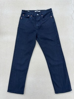 Levi's Wedgie Straight Damen Gr. 27 High Rise Schwarz Stretch Jeans