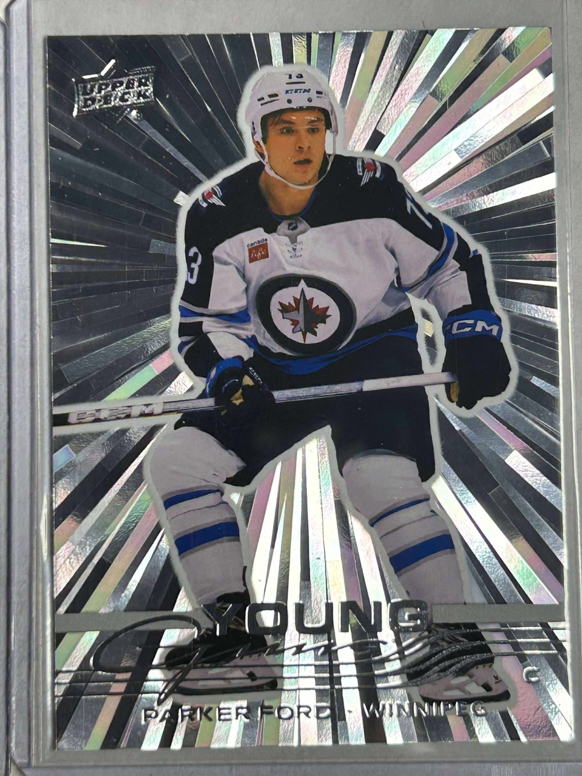 2025-26 Upper Deck Young Guns Silver Outburst #246 Parker Ford - Winnipeg Jets