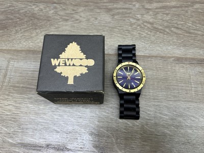 WeWood Assunt Horizon Gold Ebony Watch M16-339 Florence Italy Natural Wood