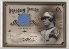 2005 SP Legendary Cuts Lineage Gold Materials 43/75 Bob Horner #LE-BH 1b1g