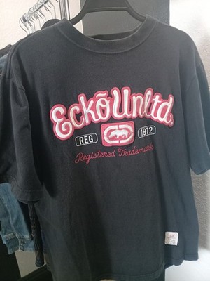 Ecko Unltd. Men's Black Graphic Logo Crew Neck Short Sleeve Cotton T-Shirt M