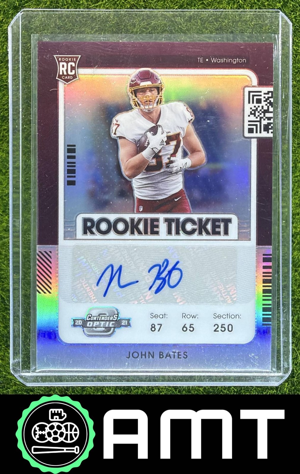 John Bates Panini Contenders Optic #177 Autograph-Silver