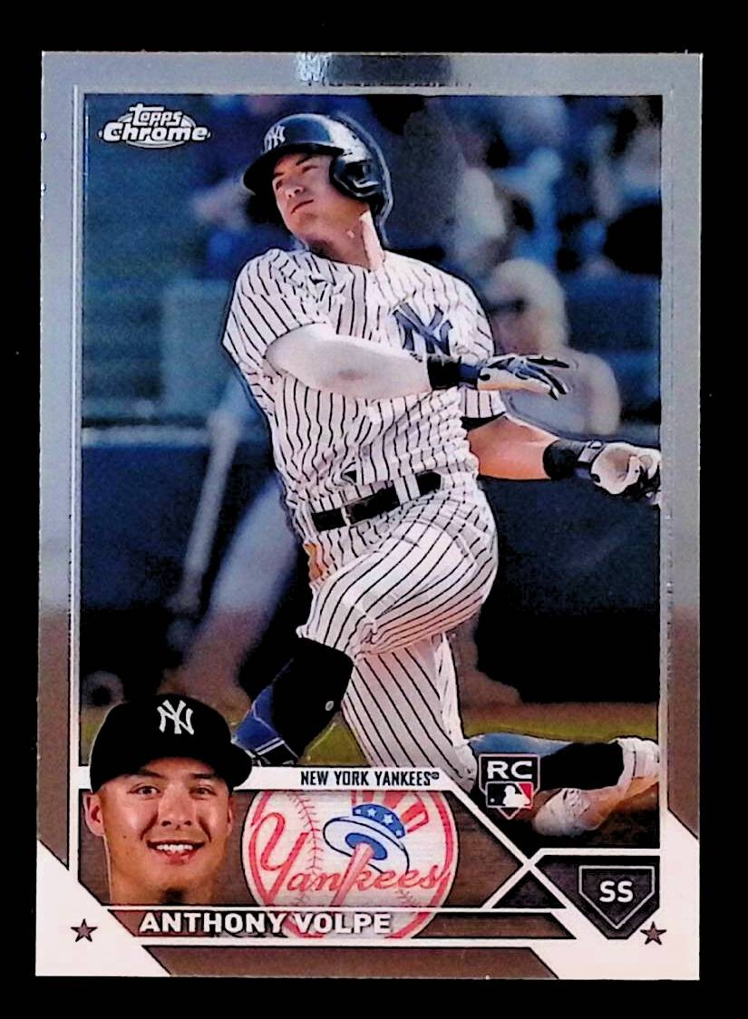 Anthony Volpe 2023 Topps Chrome #4 Rookie New York Yankees