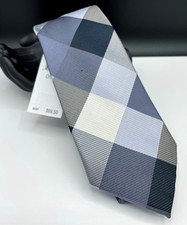 Tommy Hilfiger Men's 100 Silk Tie Blue Plaids NEW MSRP: 69.50