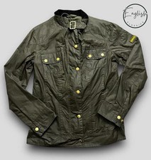 Image of Barbour International Proto Wax Jacket Ladies UK 10 Sage