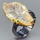 Handmade 12ct+ Natural Citrine Ring 925 Sterling Silver Size 7.5 /R430721