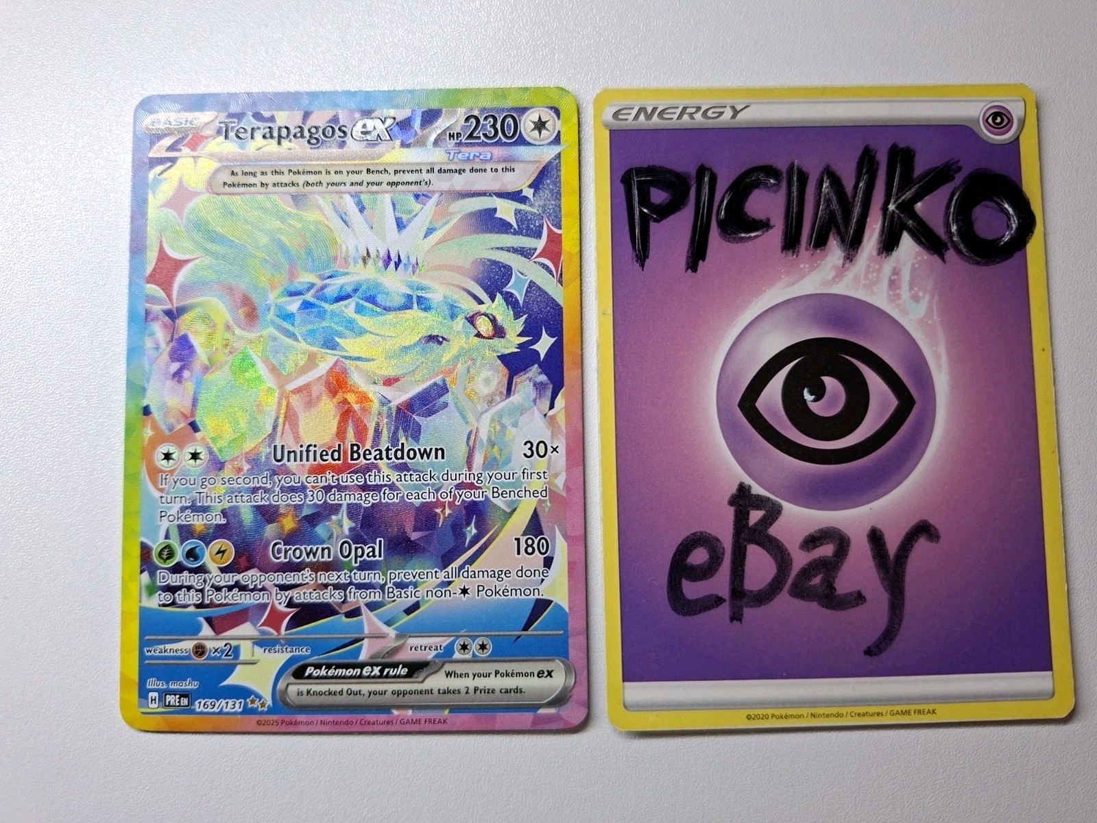 Pokemon - Terapagos ex - 169/131 - Prismatic Evolutions - S Illustration Rare NM
