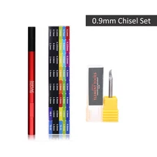 Dspiae AT-EH 3.175mm Universal Chisels Clamping Handle with 0.9mm Bit Tool Set