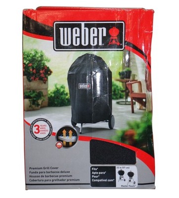 Weber 7150 Premium 22'' Grill Cover for Kettle & Master-Touch Black New In Box
