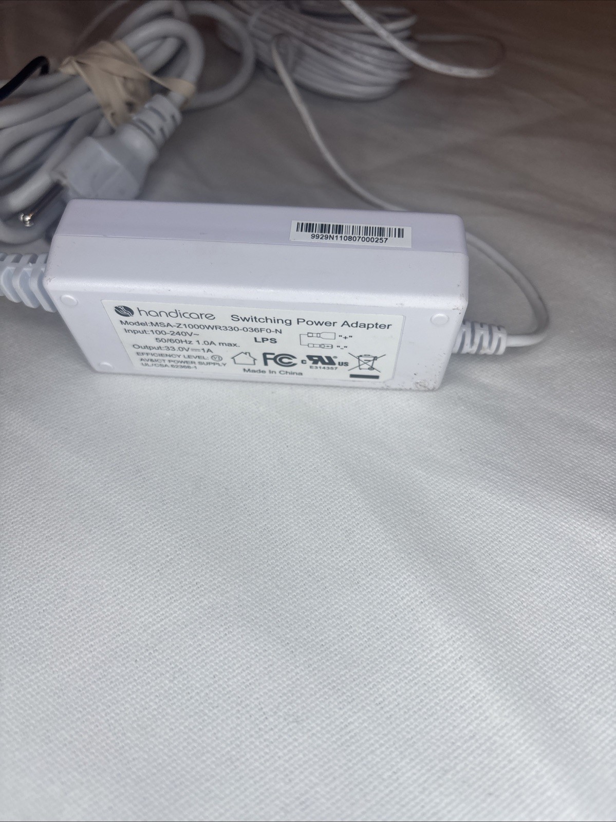 MSA-Z1000WR330-036F0-N 1000, 1100 Straight Stairlift AC Adapter Power Supply 33V