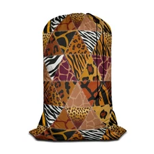 Animal Print Laundry Bag with Drawstring Closure, Foldable, Lightweight, 28" ...