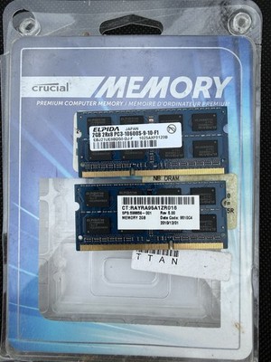 Elpida 4GB (2x2GB) DDR3 1333MHz PC3-10600S Laptop Memory RAM SO-DIMM