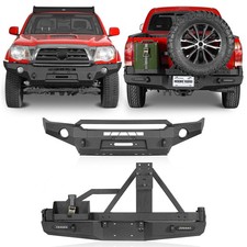 Front Rear Bumper For 2005-2011 Toyota Tacoma Wtire Carrier Jerry Can Holder