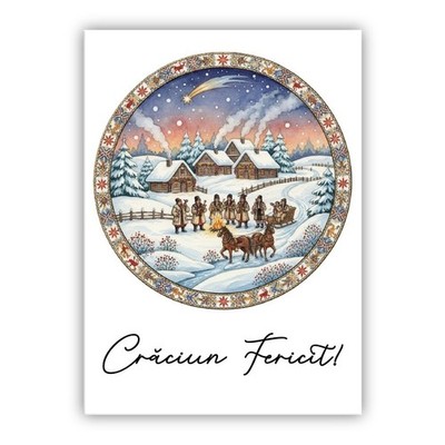 Craciun Fericit. Rumänische Weihnachtskarte. La Multi Ani! Crăciun Fericit!