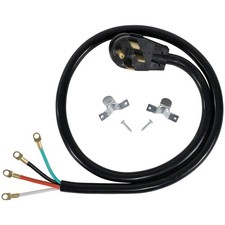 40Amp Appliance Power Cord 4 Prong Range 4 Wires Eyelet Connectors 6 Feet