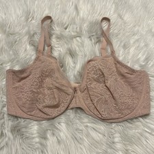 Soma 36DDD Bra Beige Embraceable Unlined Perfect Coverage Lace Trim Underwire