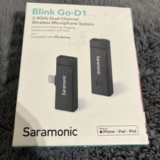 Saramonic Blink Go-D1 2.4GHz Dual-Channel Wireless Microphone System NEW