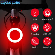 USB Rechargeable LED Bicycle Taillight Multi Mode MTB Bike Rear Seatpost Light