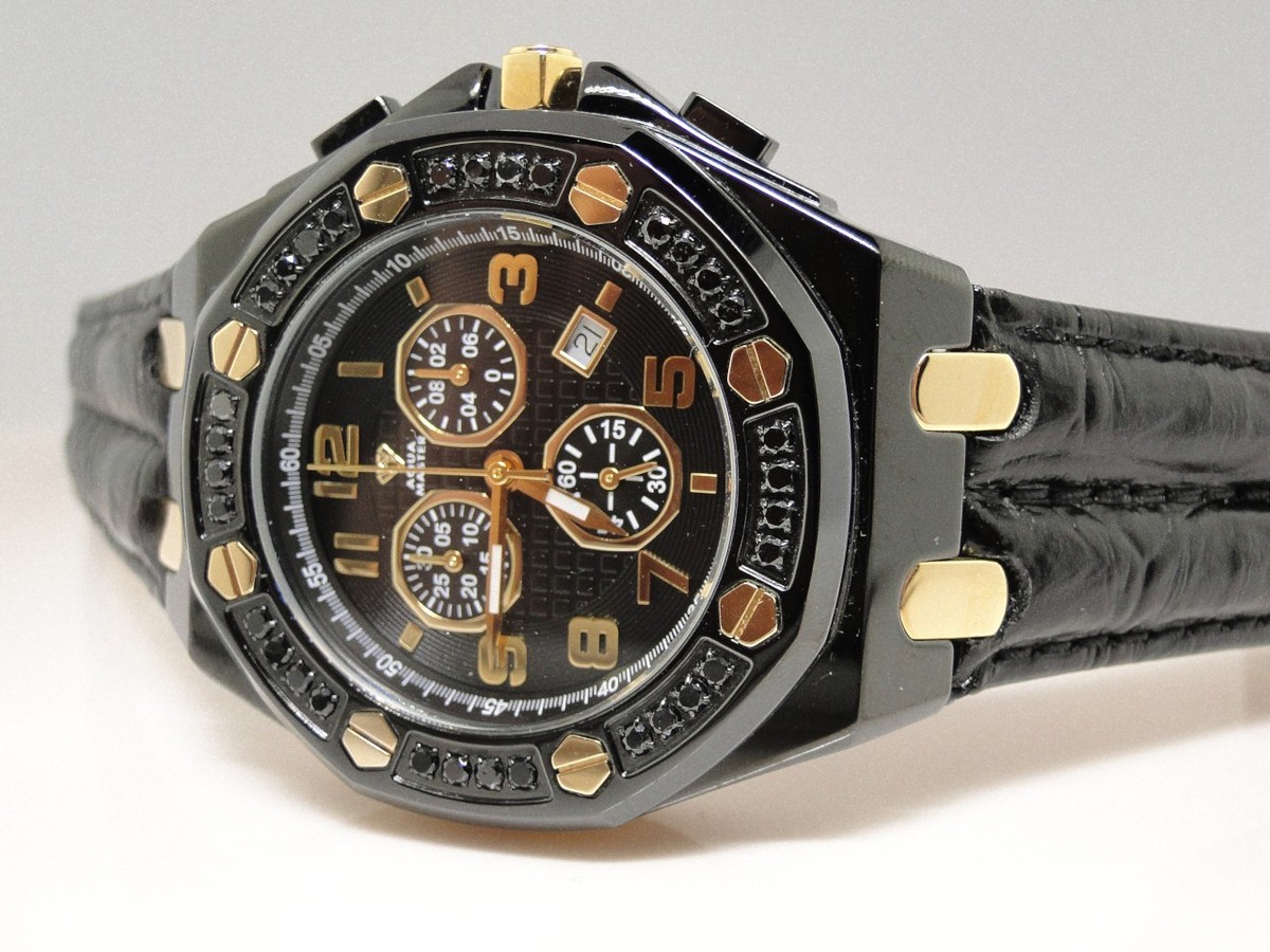 Black Diamond Diamond Master Watch MENS NEW AQUA MASTER BLACK