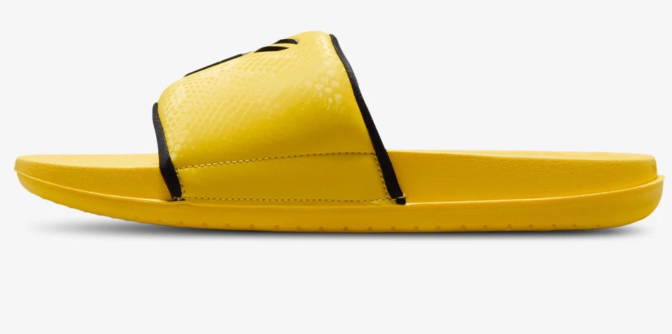 Nike Kobe Off Court Slides-Amarillo Relámpago-Negro Logo Mamba-Para hombres Talla 8-NUEVO EN CAJA Foto 3 de 4