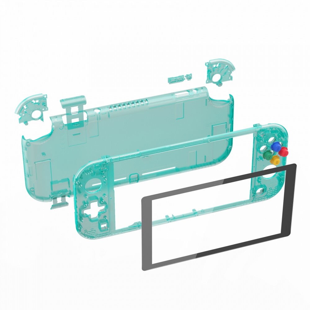 Emerald Green Custom Full Shell with Screen Protector for Nintendo