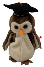 Ty Beanie Babies Wise The Graduation Owl Tag with Errors Vintage 1997/8 Retired