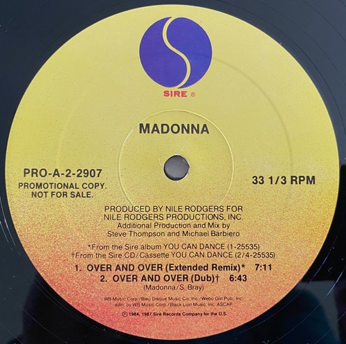 MADONNA Holiday PRO-A-2907 USA 12" SINGLE PROMO VINYL W/ UNIQUE PICTURE SLEEVE! - Imagen 6 de 8