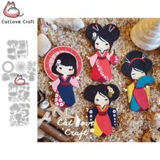 Japanese Geisha Metal Cutting Dies Scrapbooking Die Cuts Card Making DIY Craft