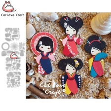 Japanese Geisha Metal Cutting Dies Scrapbooking Die Cuts Card Making DIY Craft