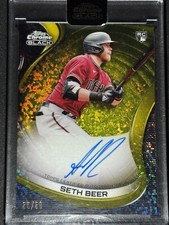 2022 Topps Chrome Black Seth Beer Autographs Gold Refractor #CBA-SBE /50