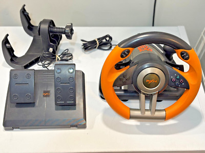 PXN V3 PRO Gaming Steering Wheel and Pedals, Orange   Tested.