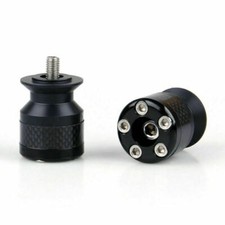 Universal Motorcycle CNC Carbon Fiber 8mm Swingarm Sliders Spools Black BK T9