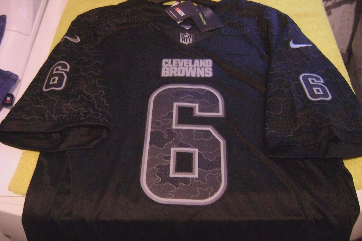 Cleveland Browns Baker Mayfield Nike RFLCTV Black Jersey MEN LARGE NEW $185