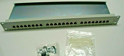 16098 Monoprice Entegrade Series Cat6 STP 19-inch 1U Patch Panel_ 24-port