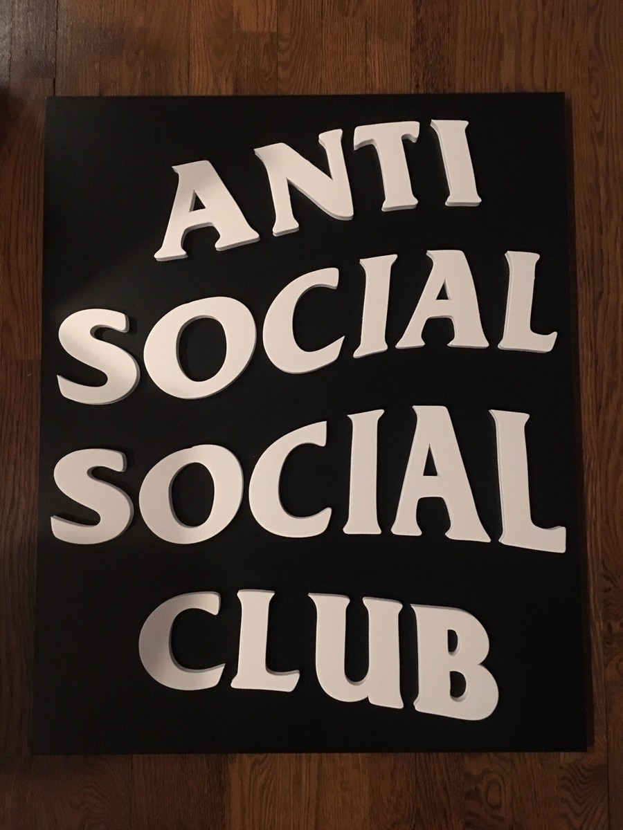 Anti Social Social Club ASSC Logo Sign Display Wall Art Artwork