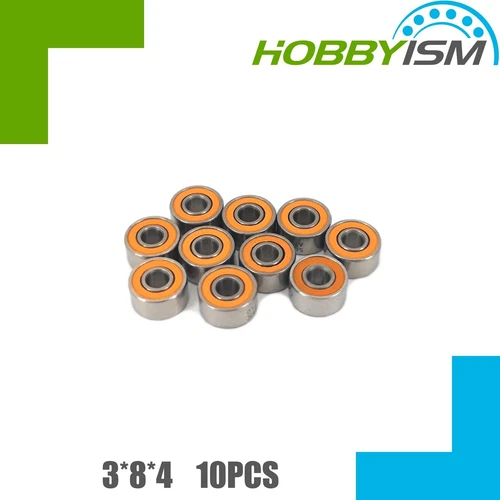 10pcs 3x8x4 Hybrid Ceramic Stainless Bearing Lube Dry S693C 2OS A7