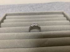 Vintage Sterling Prong Set CZ Solitaire Ring Size 8 China