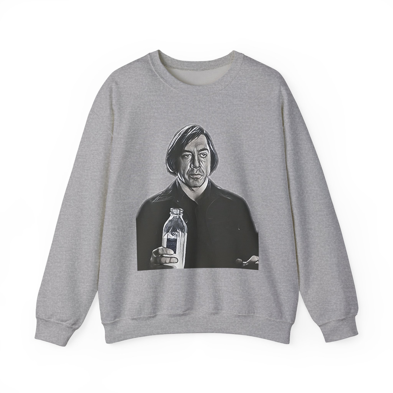 Anton Chigurh Graphic Print Unisex Heavy Blend Crewneck Sweatshirt Long Sleeve