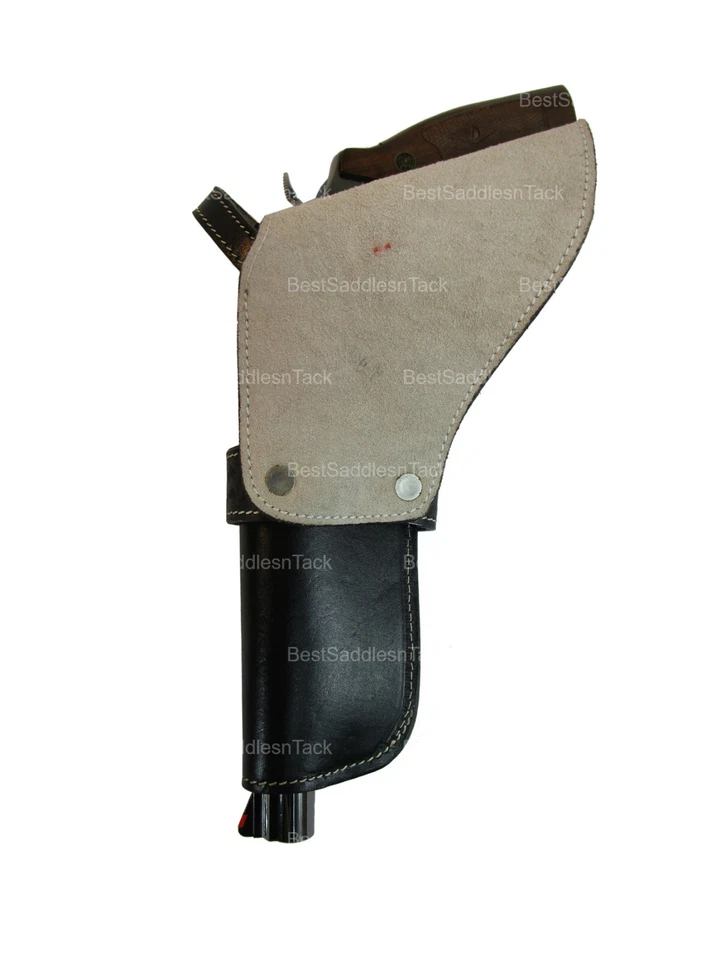 CROSS DRAW HOLSTER WESTERN FLORAL TOOLED LEATHER UNI FIT LONG BARREL GUN COVER - Image 4 of 4