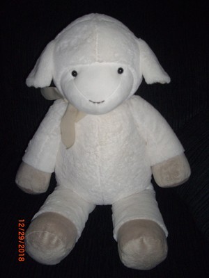 Pottery Barn Kids 27 Jumbo White Lamb Plush New Condition No