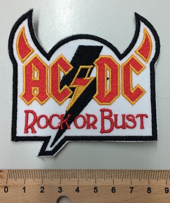 AC/DC  Patch (036a) Rock or Bust mit German Flag   ungebraucht Neu