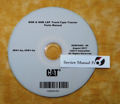 SEBP2485 Caterpillar D6M Track Type Tractor LGP Parts Manual Book CD. 2RN 9ZM
