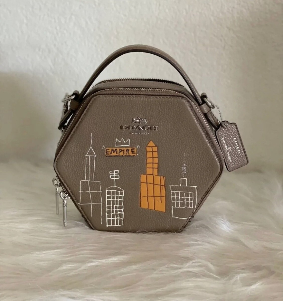 NWT Coach X Jean Michel Basquiat Hexagonal Crossbody C5654 NWT Coach X Jean Michel Basquiat Hexagonal Crossbody C5654