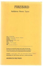 Firebird by Kathleen Moore Tyler (Uncorrected Proof)